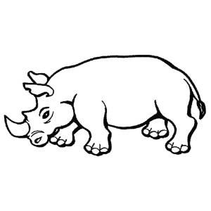 Disegno di Rinoceronte da colorare
