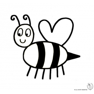 Disegno di Ape Regina da colorare