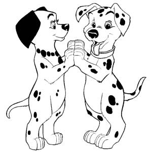 Disegno di Dalmata dei 101 da colorare