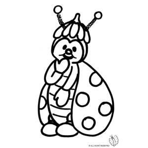 Disegno di Coccinella da colorare