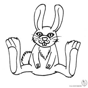 Disegno di Coniglio Seduto da colorare