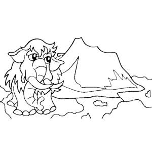 Disegno di Mammut da colorare