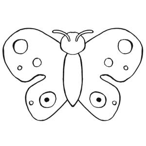 Disegno di Farfalla a Pois da colorare