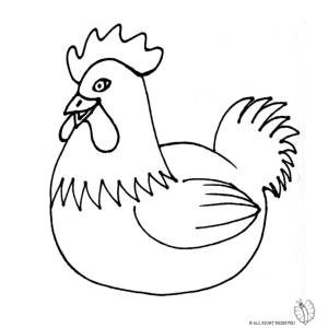 Disegno di Gallina che Cova da colorare