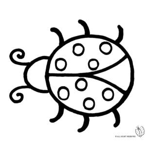 Disegno di La Coccinella da colorare