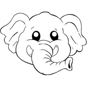Disegno di Maschera di Elefantino da colorare
