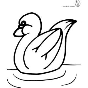 Disegno di Papera sul Lago da colorare