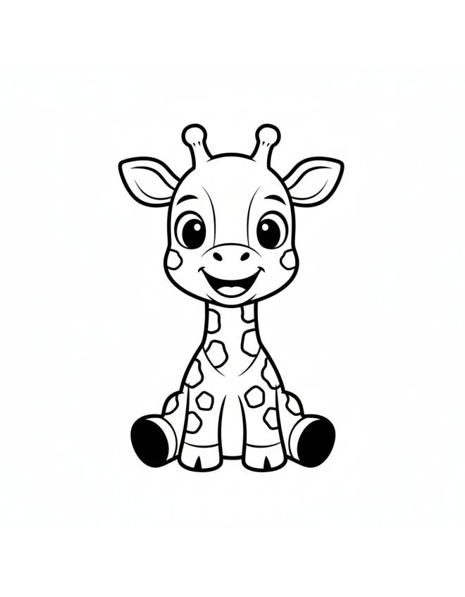 disegno di Piccola Giraffa da colorare