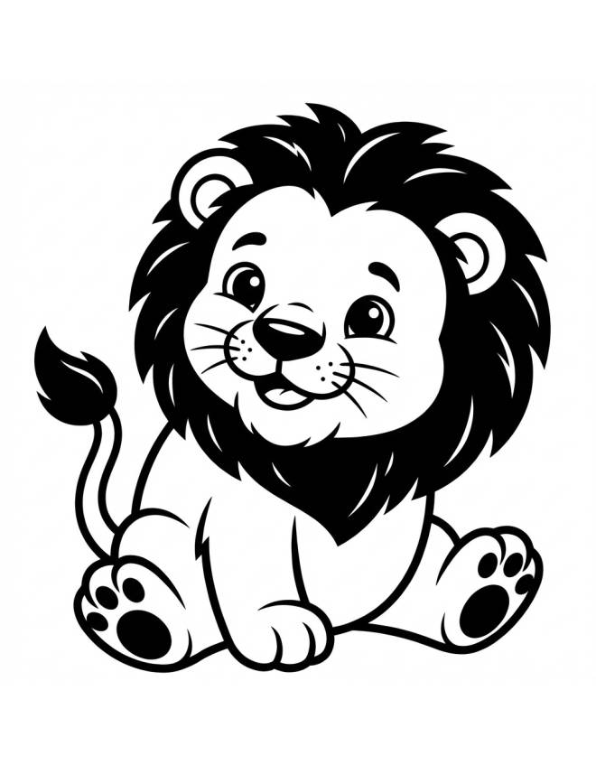 disegno di Piccolo Leone  da colorare