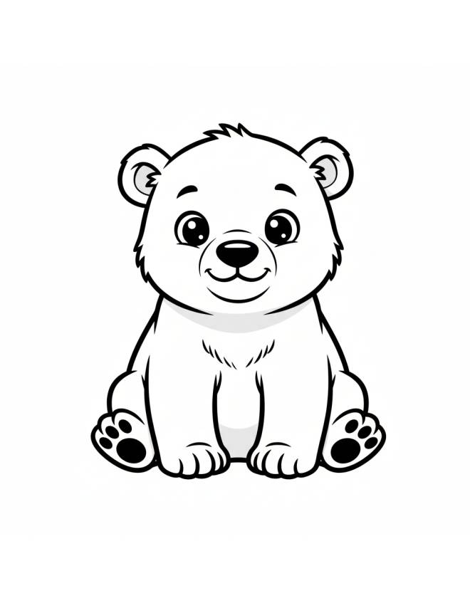 disegno di Piccolo Orso da colorare
