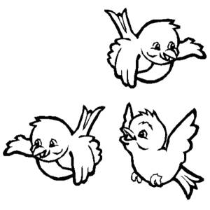 Disegno di Uccellini da colorare