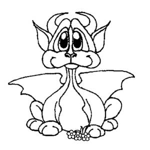 Disegno di Draghetto da colorare