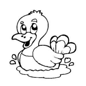 Disegno di La Paperella da colorare