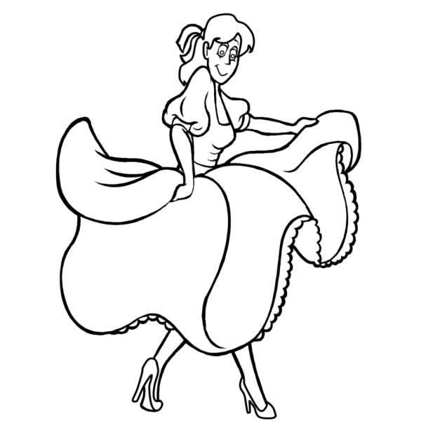 Disegno Di Una Ballerina Da Colorare