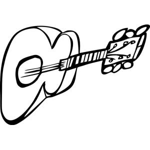 Disegno di Chitarra da colorare