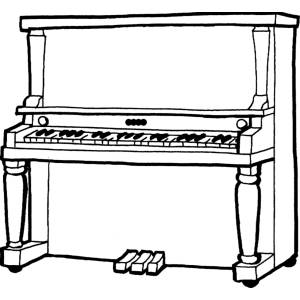 Disegno di Pianoforte da colorare