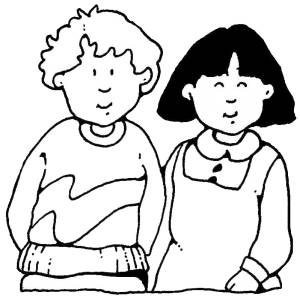 Disegno di Bambini da colorare