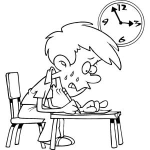 Disegno di Esame a Scuola da colorare