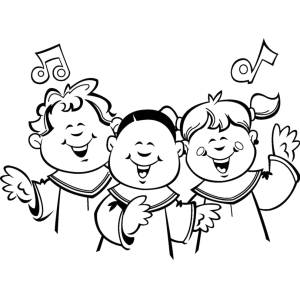 disegno di Coro di Bambini da colorare