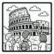 Disegno di Gita al Colosseo da colorare