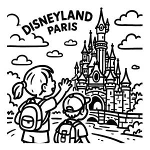 disegno di Disneyland Paris  da colorare
