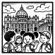 Disegno di Gita a Piazza San Pietro a Roma da colorare