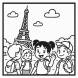 Disegno di Gita alla Torre Eiffel da colorare