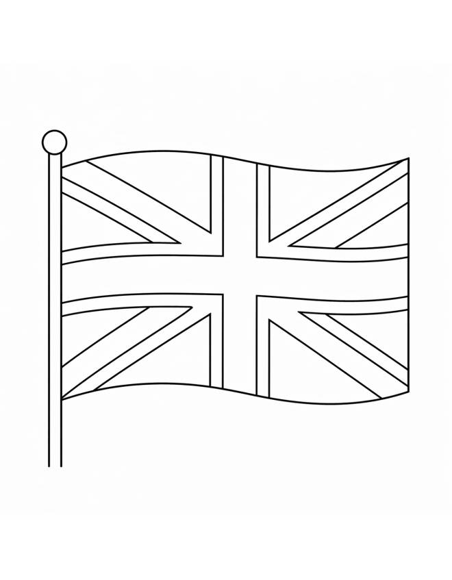 disegno di Bandiera della Gran Bretagna  da colorare