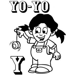 Disegno di Scheda Lettera Y da colorare