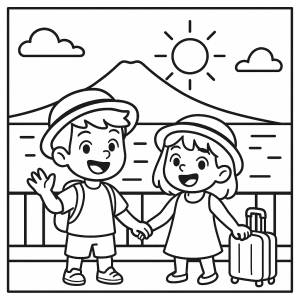 disegno di Vacanza a Napoli da colorare