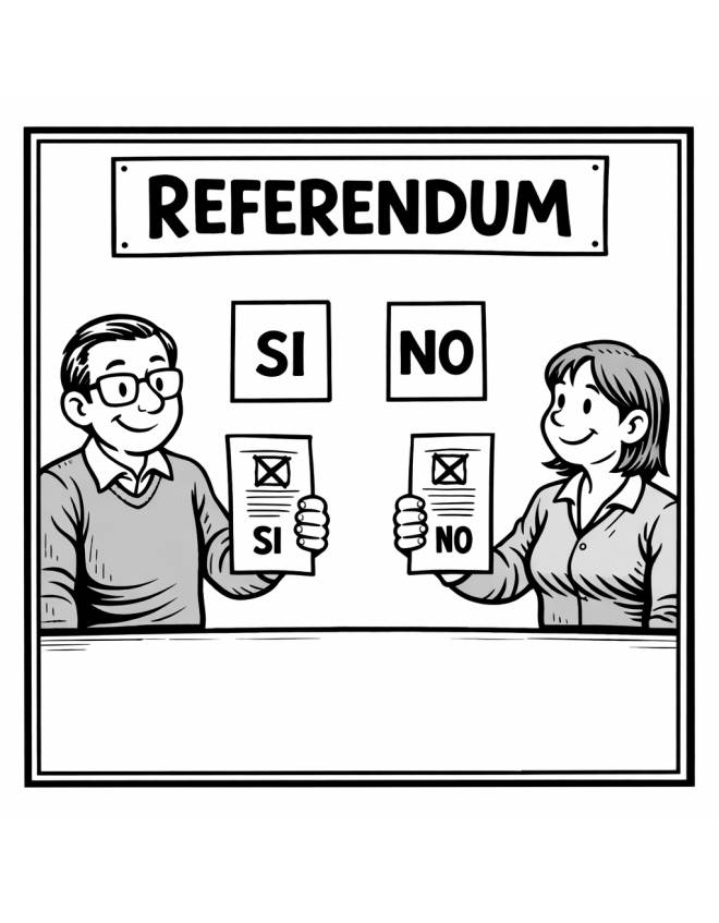 disegno di Referendum  da colorare