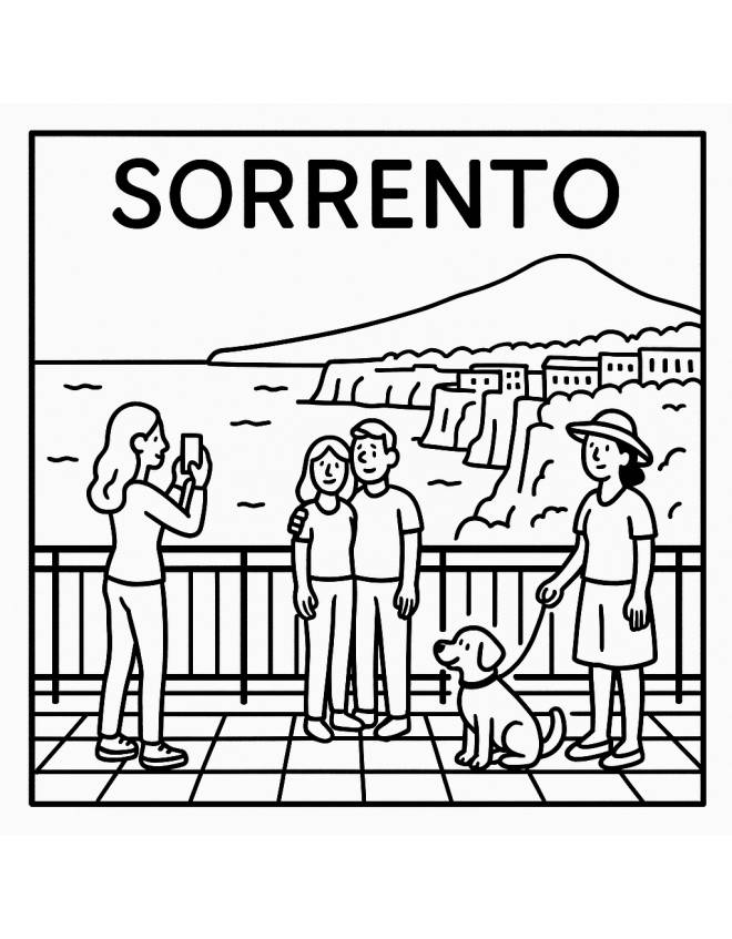 disegno di Sorrento  da colorare
