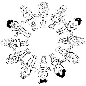 Disegno di Grande Girotondo da colorare