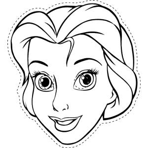 Disegno di Belle Maschera da Ritagliare da colorare