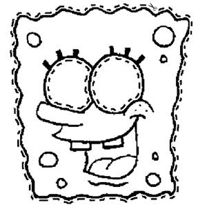 Disegno di Maschera di Spongebob da Ritagliare da colorare