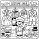 Disegno di Negozio di vestiti di Carnevale da colorare