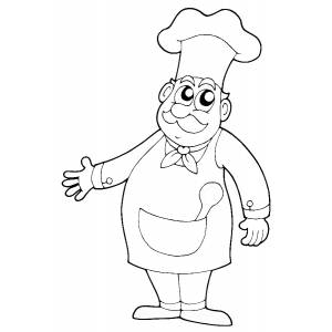 Disegno di Cuoco da colorare