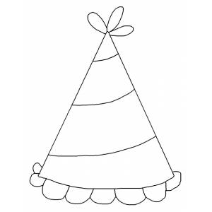 Disegno di Cappellino per Feste da colorare