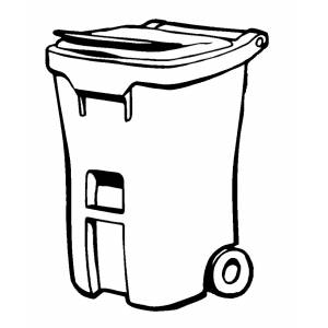 Disegno di Contenitore Rifiuti da colorare