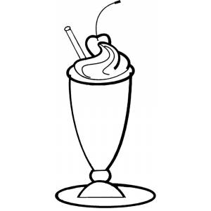 Disegno di Coppa Gelato Frappè da colorare