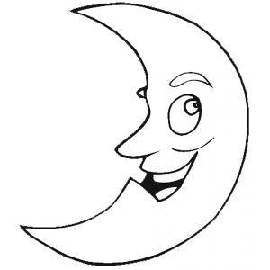 Disegno di Luna da colorare