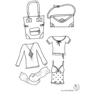 Disegno di Abiti da Donna da colorare