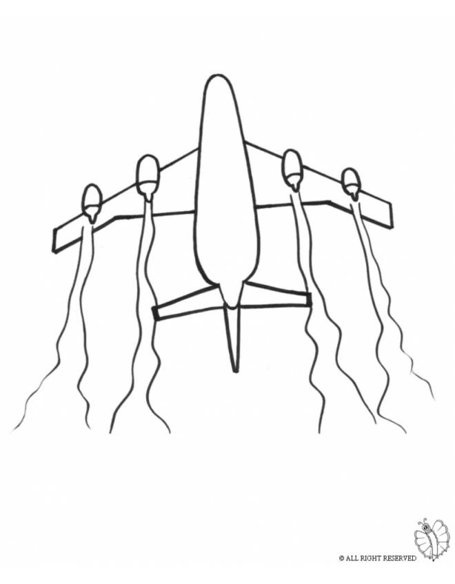 disegno di Aeroplano da colorare