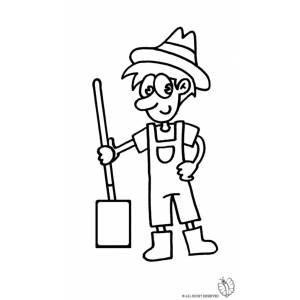 Disegno di Agricoltore da colorare