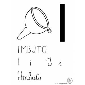 disegno di Lettara I di Imbuto da colorare