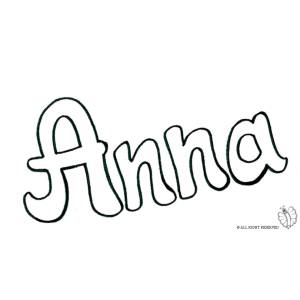 Disegno di Anna da colorare