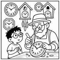 Disegno di Artigiano di Orologi  da colorare