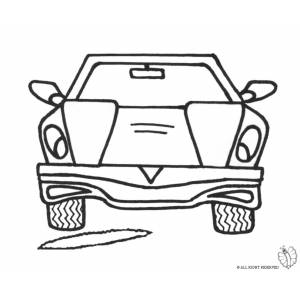 Disegno di L'Auto e la Buca da colorare