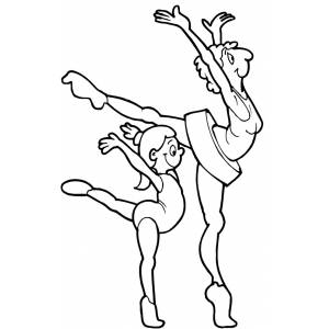Disegno di Ballerine Danza Classica da colorare