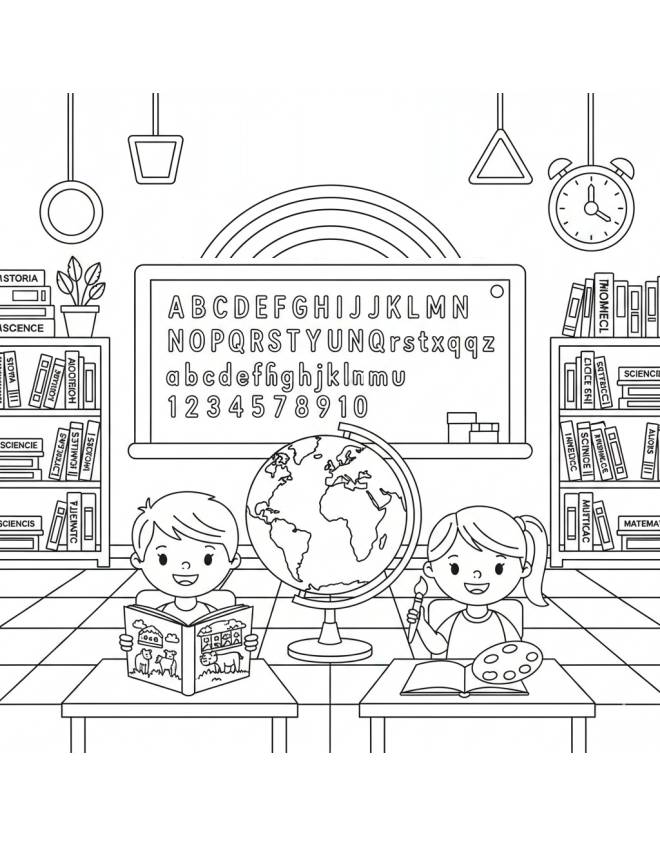 disegno di Piccoli Esploratori di Conoscenza da colorare